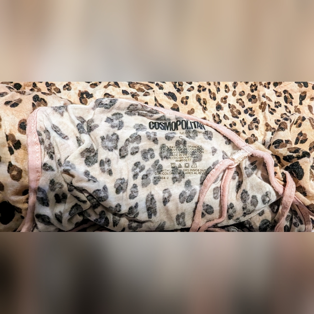 Cosmopolitan Size Small All In One Leopard Print Nighty - Picture 9 of 10